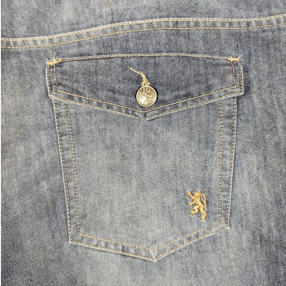 English Laundry Jeans Mens 46 x 32 Straight Whiskers Lions Crest blue Denim - Picture 8 of 8